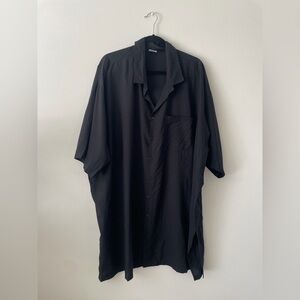 Happy Bay Black Casual Neutral Classic Short Sleeve Button Down Shirt Men’s 3XL